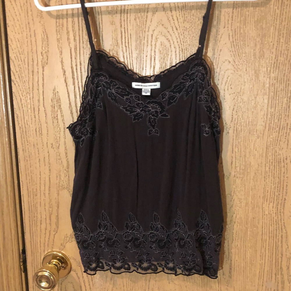 American Eagle black/dark gray tank top Size S
